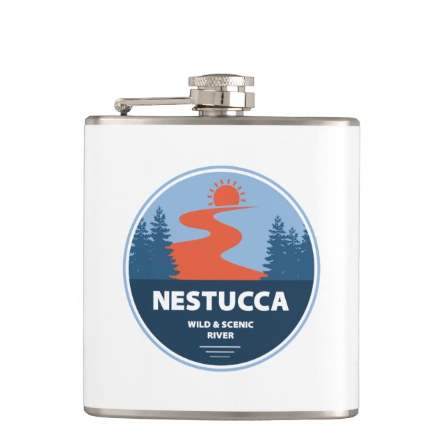 Nestucca Wild And Scenic River Flask (Front)