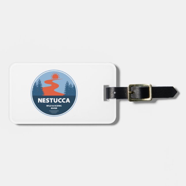 Nestucca Wild And Scenic River Luggage Tag (Front Horizontal)