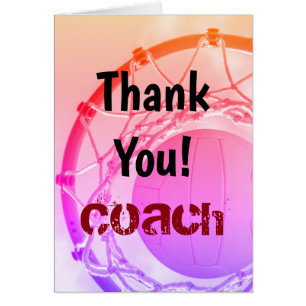 Net And Ball Thank You Coach Cards