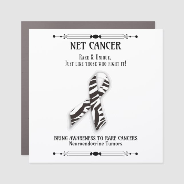 NET Cancer Support and Awareness  Car Magnet (Front)