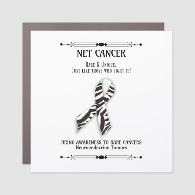 NET Cancer Support and Awareness car magnet (Front)