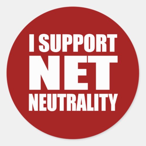 Net Neutrality Classic Round Sticker