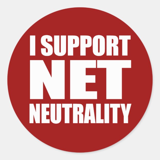 Net Neutrality Classic Round Sticker (Front)