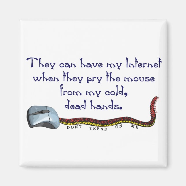 Net Neutrality - Pry My Mouse Magnet (Front)