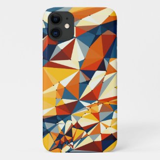 Net of multicolored triangles iPhone 11 case