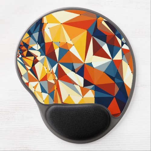 Net of multicolored triangles gel mouse pad