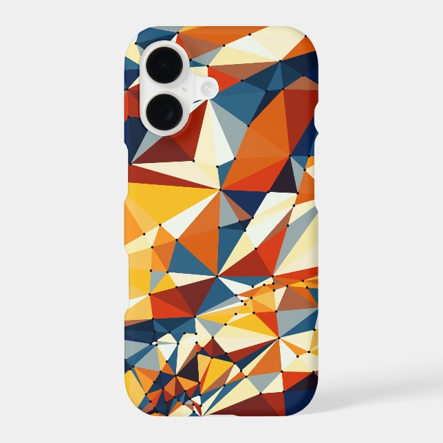 Net of multicolored triangles iphone case (Back)