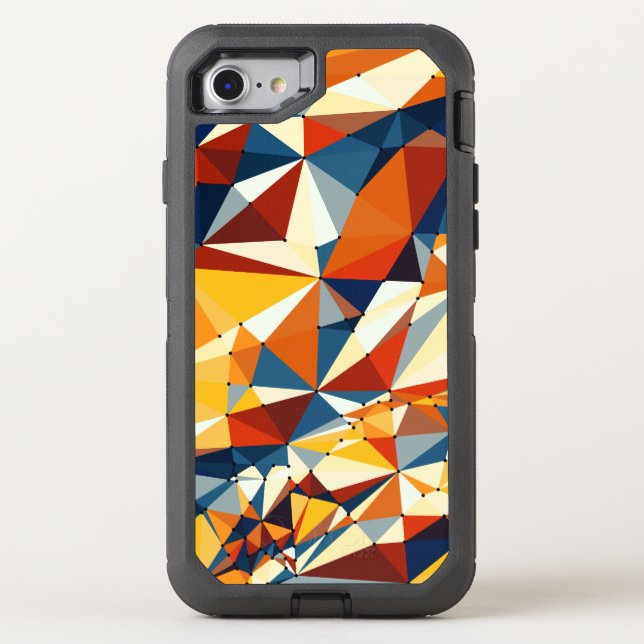 Net of multicolored triangles otterbox iPhone case (Back)