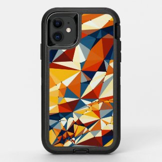 Net of multicolored triangles OtterBox defender iPhone 11 case