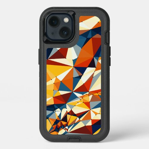 Net of multicolored triangles iPhone 13 case