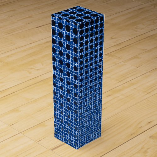 Net Pattern 11blackwx45k Blue BG Wine Box