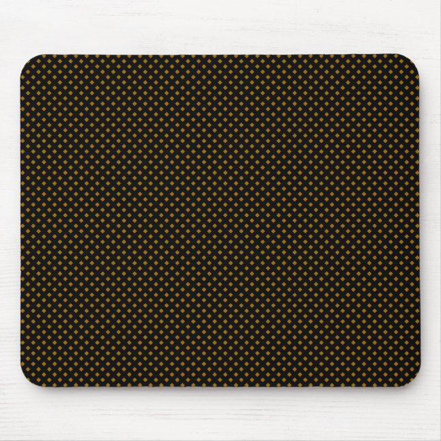 Net Pattern, Black with Brown Mouse Pad (Front)