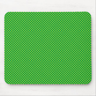 Net Pattern Green with Yellow Mouse Pad
