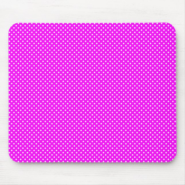 Net Pattern Magenta with White Mouse Pad (Front)