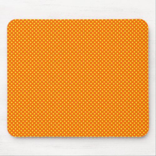 Net Pattern Orange with Yellow Mouse Pad