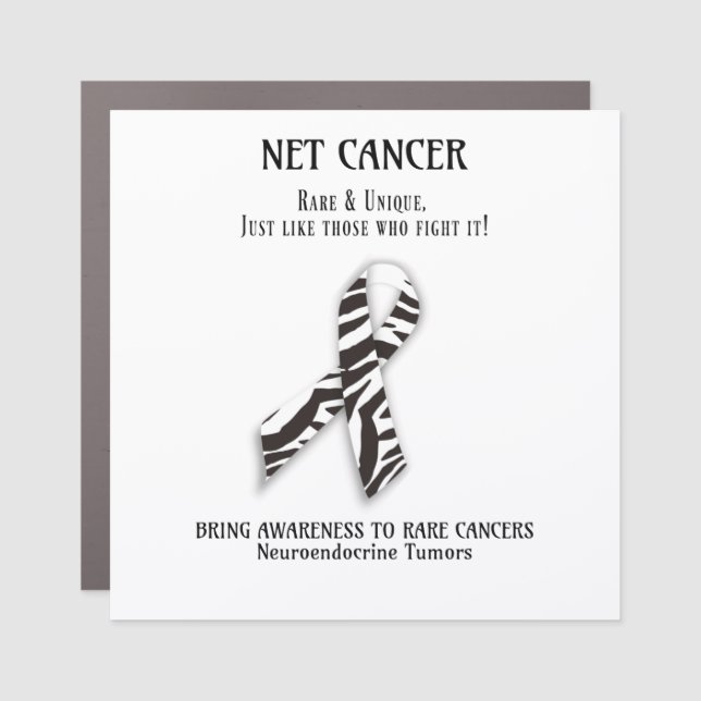 NET Rare Cancer Neuroendocrine tumor Car Magnet (Front)