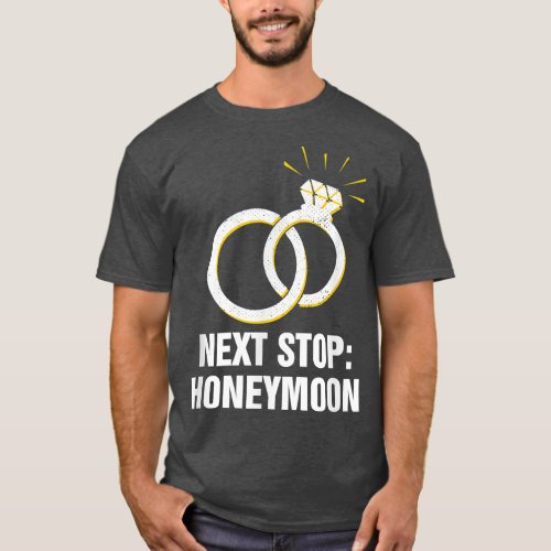 Net Stop Honeymoon Wedding Party Husband And Wife  T_Shirt