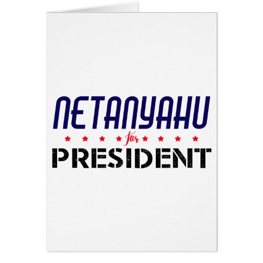 Netanyahu for President Cards (Front)