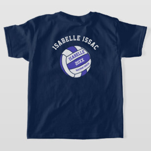 Netball blue white out team player T-Shirt