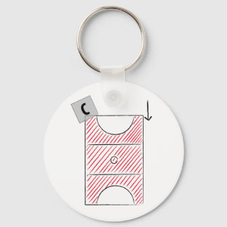 Netball Centre Keychain
