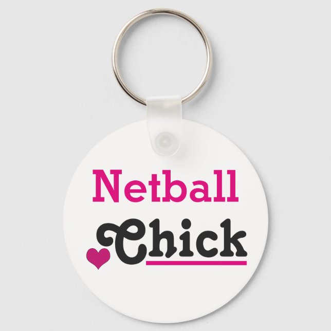 Netball Chick Keychain (Front)