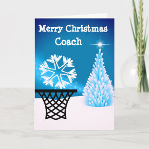 Netball Coach Christmas Greeting Holiday Card