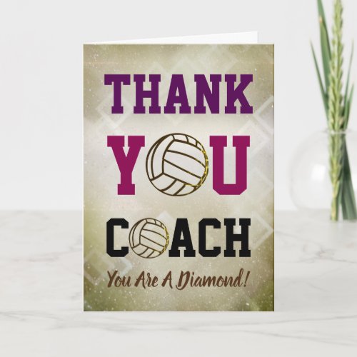 Netball Coach Thank You Card