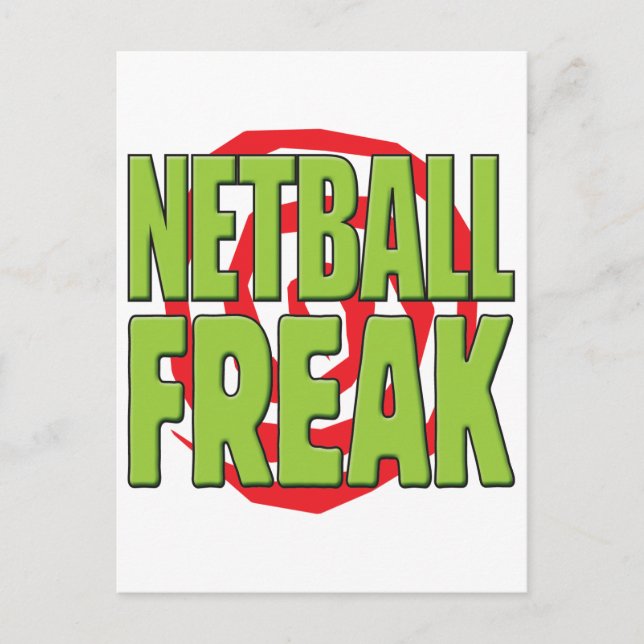 Netball Freak G Postcard (Front)