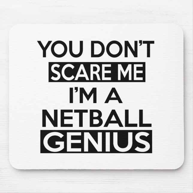 NETBALL GENIUS DESIGNS MOUSE PAD (Front)