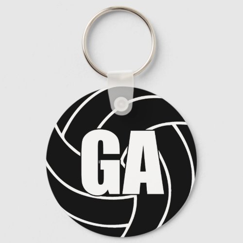 Netball Goal Attack GA Key Ring