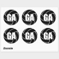 Netball Goal Attack, GA, Netball Team Stickers | Zazzle