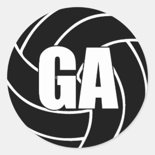 Netball Goal Attack, GA, Netball Team Stickers
