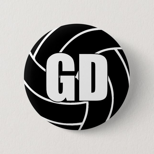 Netball Goal Defence GD Button (Front)