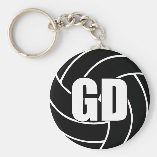 Netball Goal Defense GD Key Ring (Front)