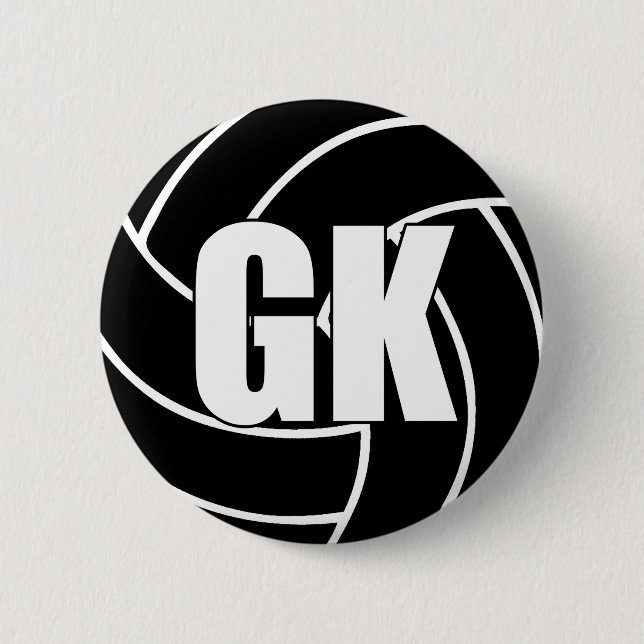 Netball Goal Keeper GK Button (Front)