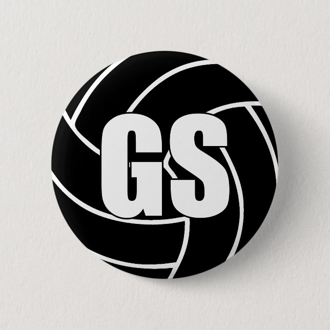 Netball Goal Shooter GS Pinback Button (Front)