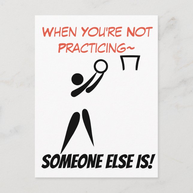 Netball Goal Shooter Motivational Quote Postcard (Front)