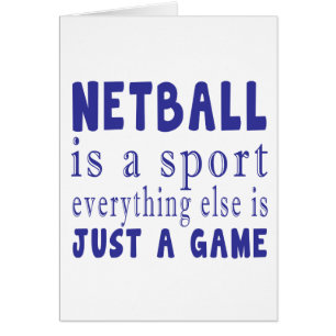 NETBALL JUST A GAME CARDS