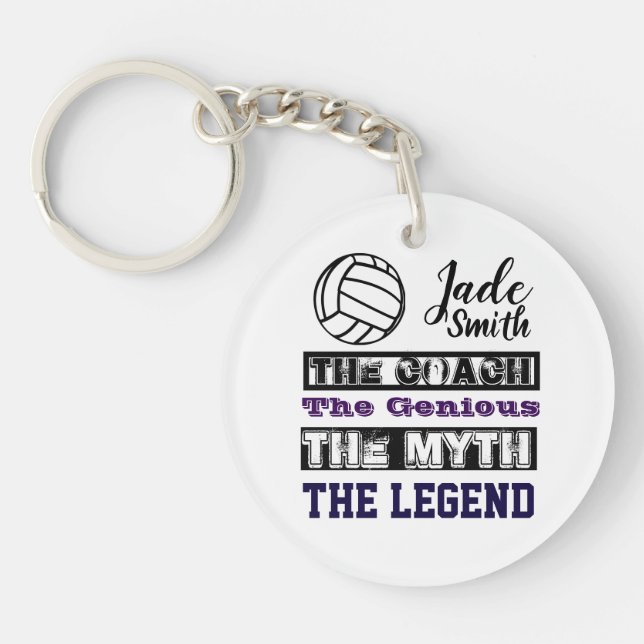 Netball Legend Slogan Coach Keychain (Front)