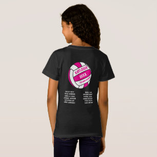 Netball pink white out team names T-Shirt