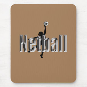 Netball Player And Dimensional Name,  Mouse Pad