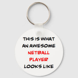 netball player, awesome keychain