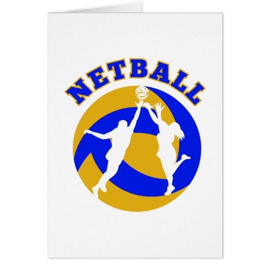 Netball player rebounding for ball cards (Front)