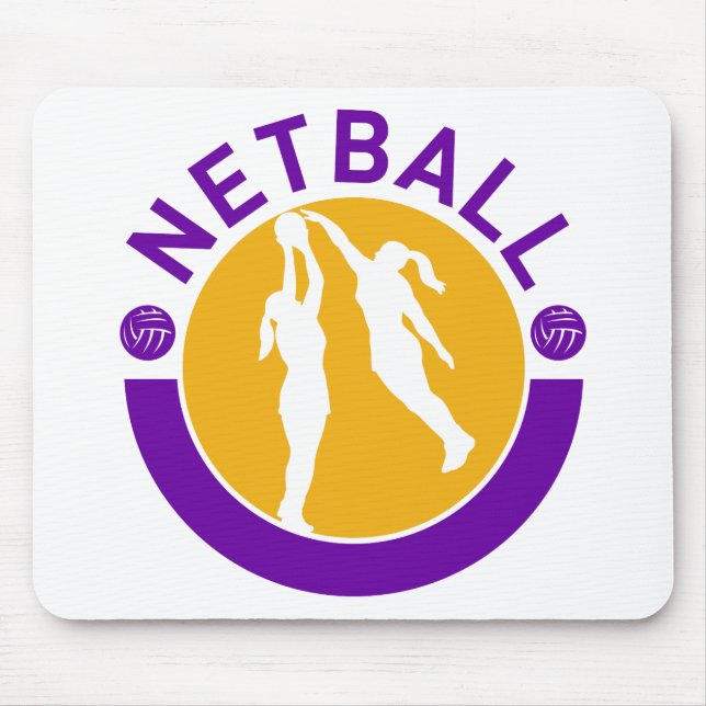 Netball player shooting blocking the shot mouse pad (Front)