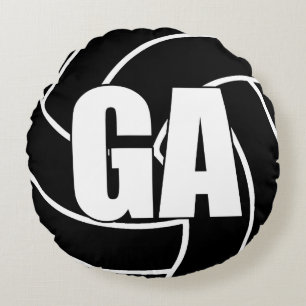 Netball Players - Goal Attack - GA Round Pillow