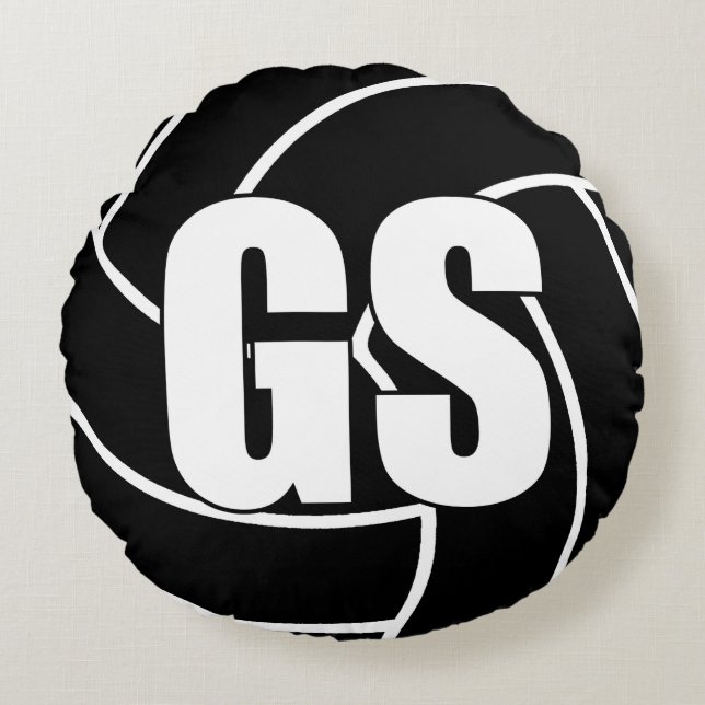 Netball Players - Goal Shoot - GS Round Pillow (Front)