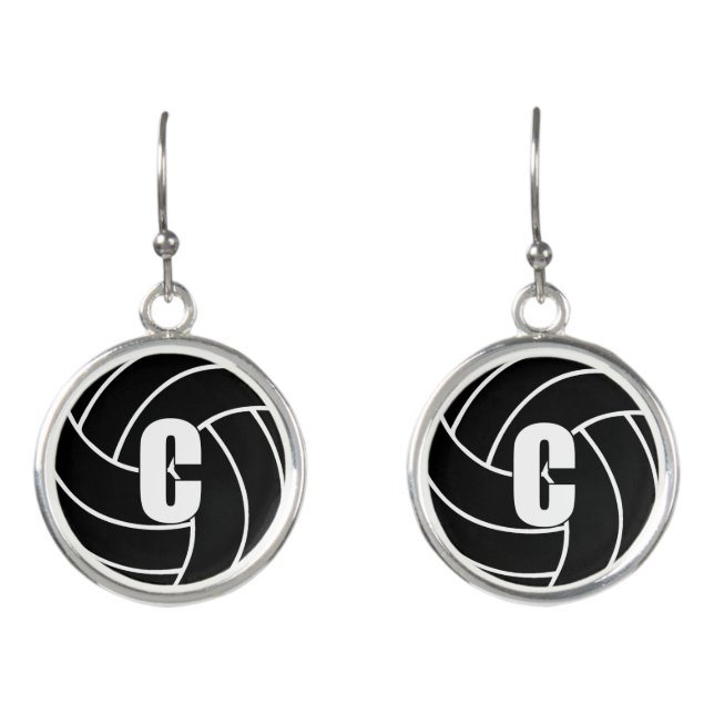 Netball Players Position, Center C Earrings (Front)