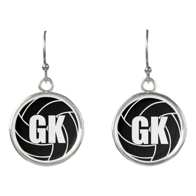 Netball Players Position, Goal Keeper GK Earrings (Front)