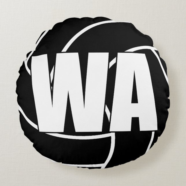 Netball Players - Wing Attack - WA Round Pillow (Front)