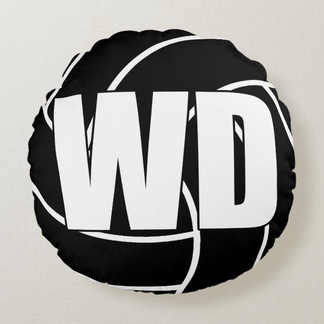 Netball Players - Wing Defense - WD Round Pillow (Front)